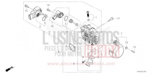 CORPS DE PAPILLON CBF125MER de 2024